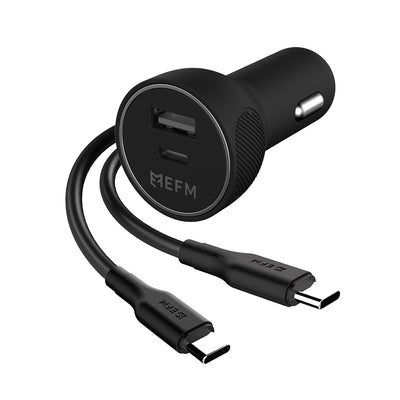 EFM 57W Dual Port Car Charger - With Type C to Type C Cable-0