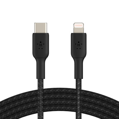 Belkin BoostCharge USB-C to Lightning Braided Cable - For Apple devices - Black-1