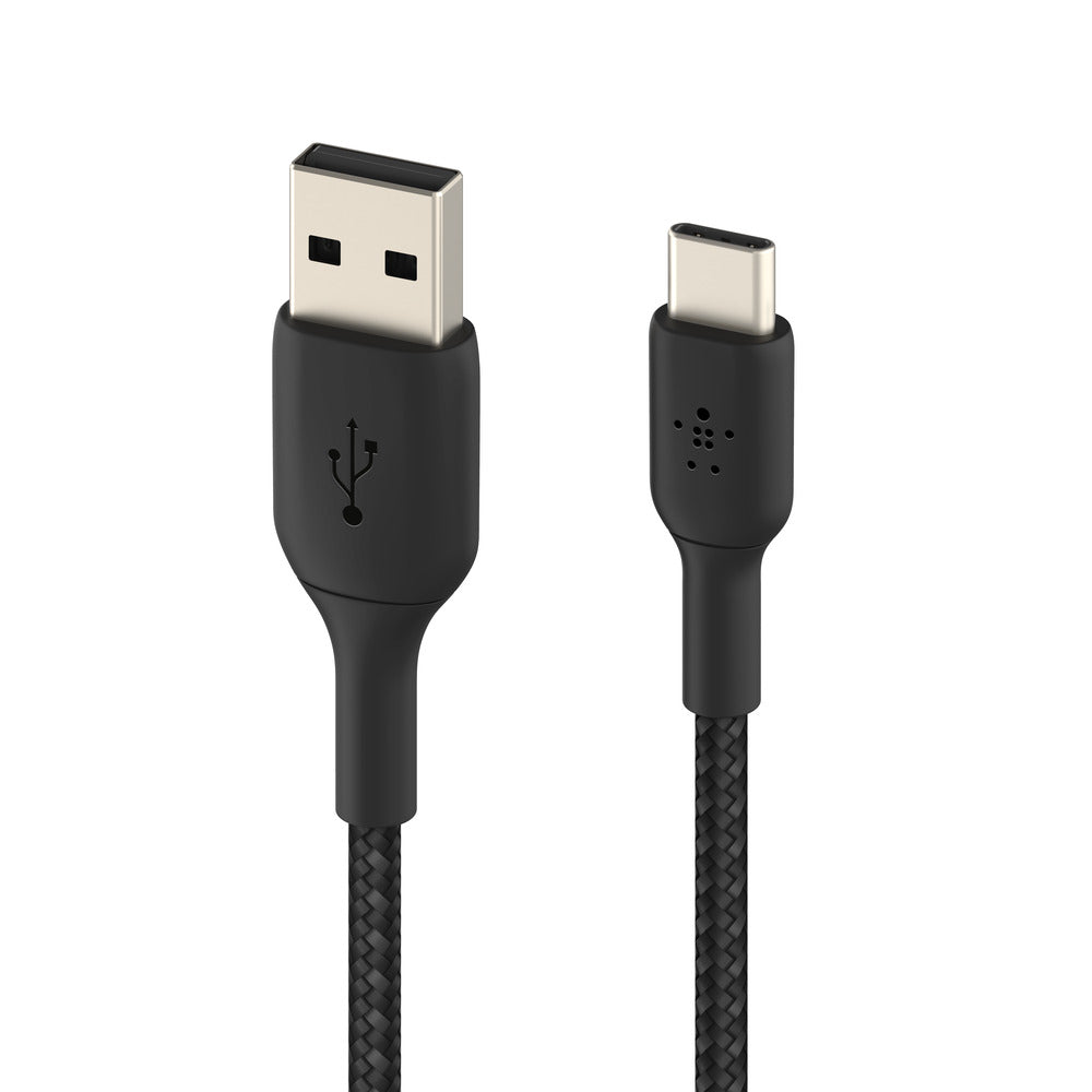 Belkin BoostCharge USB-A to USB-C Braided Cable  1m Black - Universally compatible - Black-1