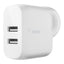 Belkin BOOSTCHARGE Dual USB-A Wall Charger 24W + Lightning to USB-A Cable - For Apple Devices - White-1
