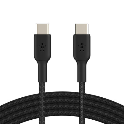 Belkin BoostCharge USB-C to USB-C Braided 1M Cable  - Universally compatible - Black-0