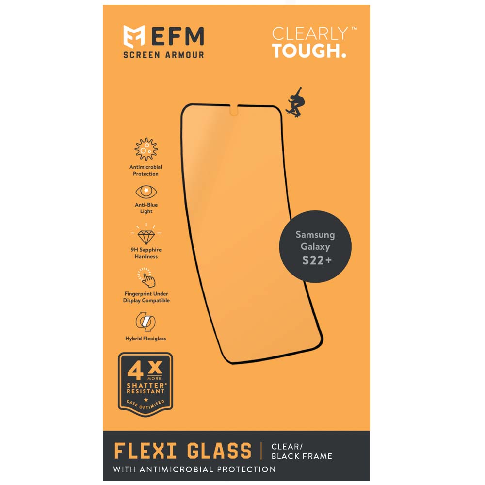 EFM FlexiGlass Screen Armour - For Samsung Galaxy S22+ (6.6) - Dual Install-1