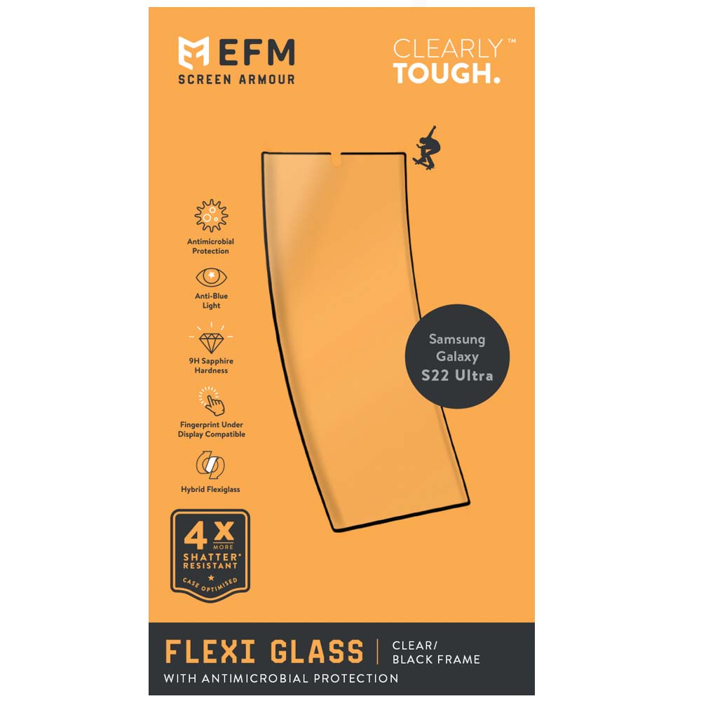 EFM FlexiGlass Screen Armour - For Samsung Galaxy S22 Ultra (6.8)-1