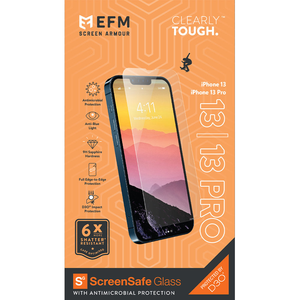 EFM ScreenSafe Glass Screen Armour with D3O  - For iPhone 13/13 Pro (6.1")/iPhone 14 (6.1")-3