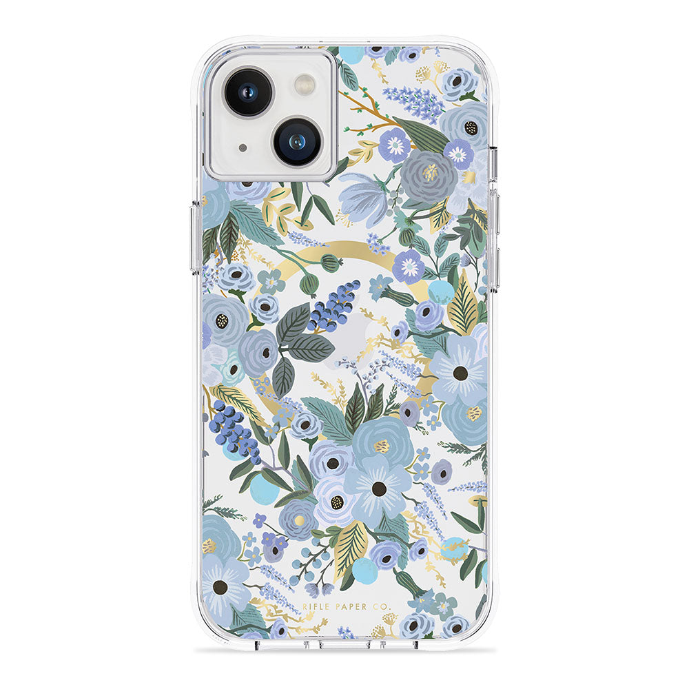 Case-Mate Rifle Paper Case - MagSafe - For iPhone 14 Plus (6.7") - Garden Party Blue-0