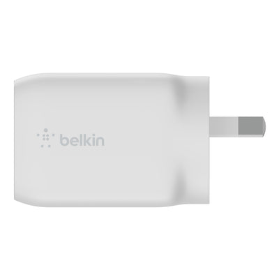 Belkin BOOST UP Dual USB-C Wall Charger - GaN Technology 65W with PPS-1