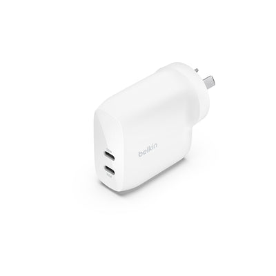 Belkin BoostCharge PRO Dual USB-C Wall Charger - with PPS 60W - White-0