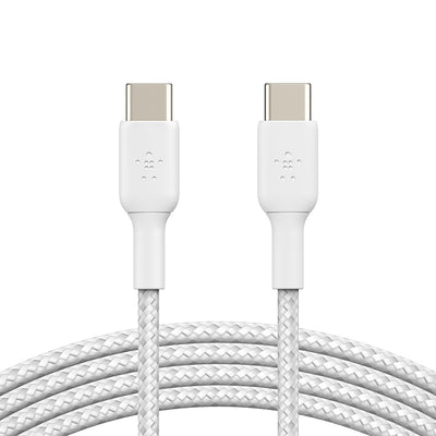 Belkin BoostCharge Braided USB-C to USB-C Cable - 2 Pack White-1