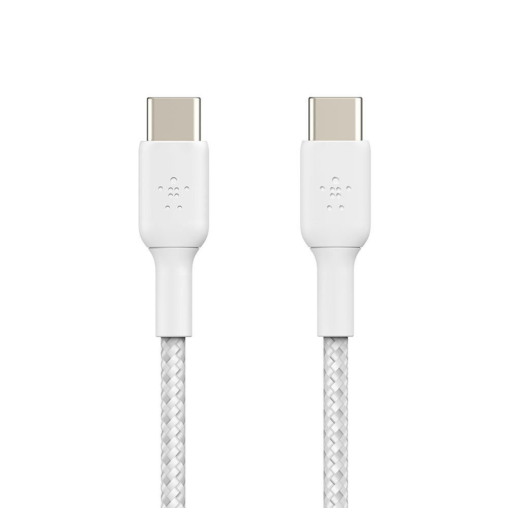 Belkin BoostCharge Braided USB-C to USB-C Cable - 2 Pack White-2
