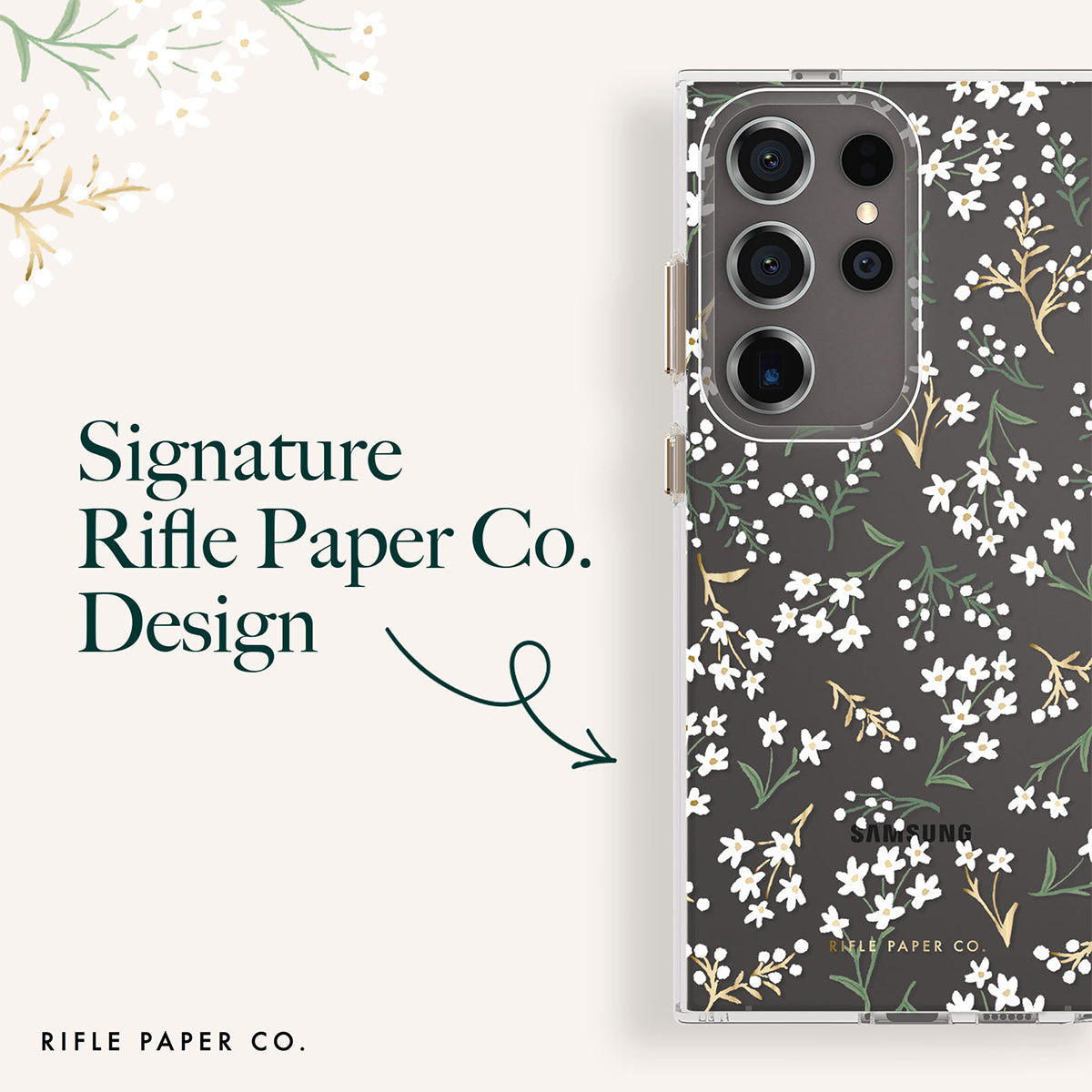 Case-Mate Rifle Paper Co Case - For Samsung Galaxy S24 Ultra - Petite Fleurs-3