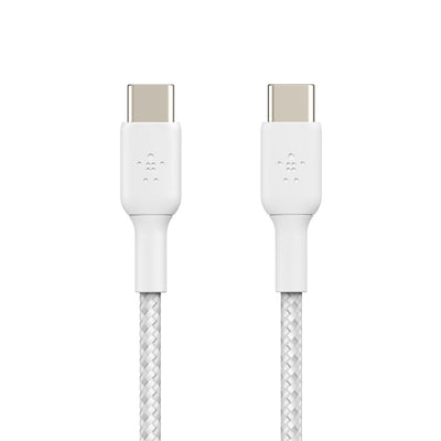 Belkin BoostCharge USB-C to USB-C Braided 1M Cable  - Universally compatible - White-0