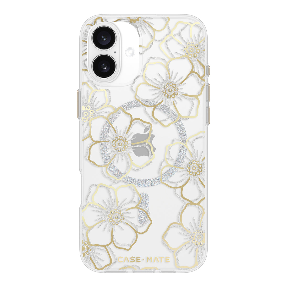 Case-Mate Floral Gems MagSafe Case - For iPhone 16 Plus - Gold-0