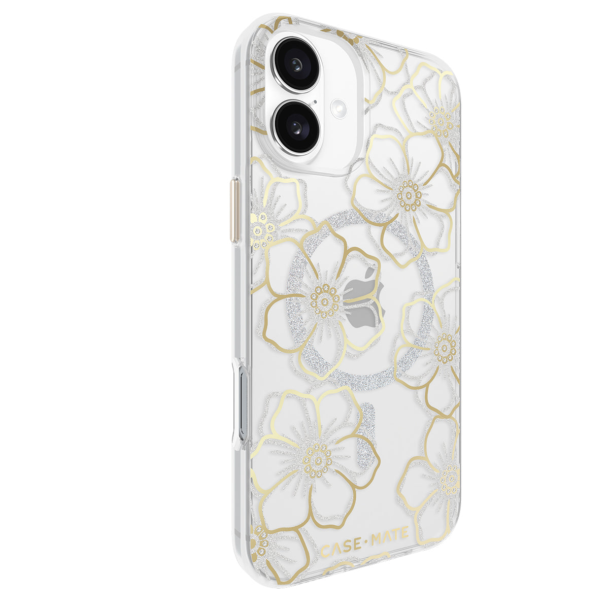 Case-Mate Floral Gems MagSafe Case - For iPhone 16 Plus - Gold-1