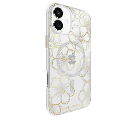 Case-Mate Floral Gems MagSafe Case - For iPhone 16 Plus - Gold-1