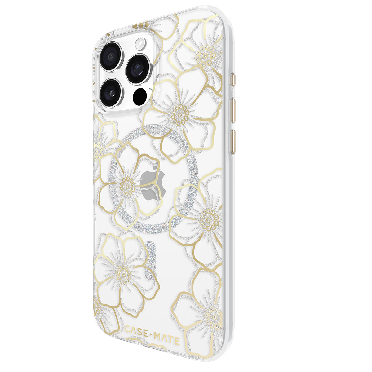 Case-Mate Floral Gems MagSafe Case - For iPhone 16 Pro Max - Gold-2