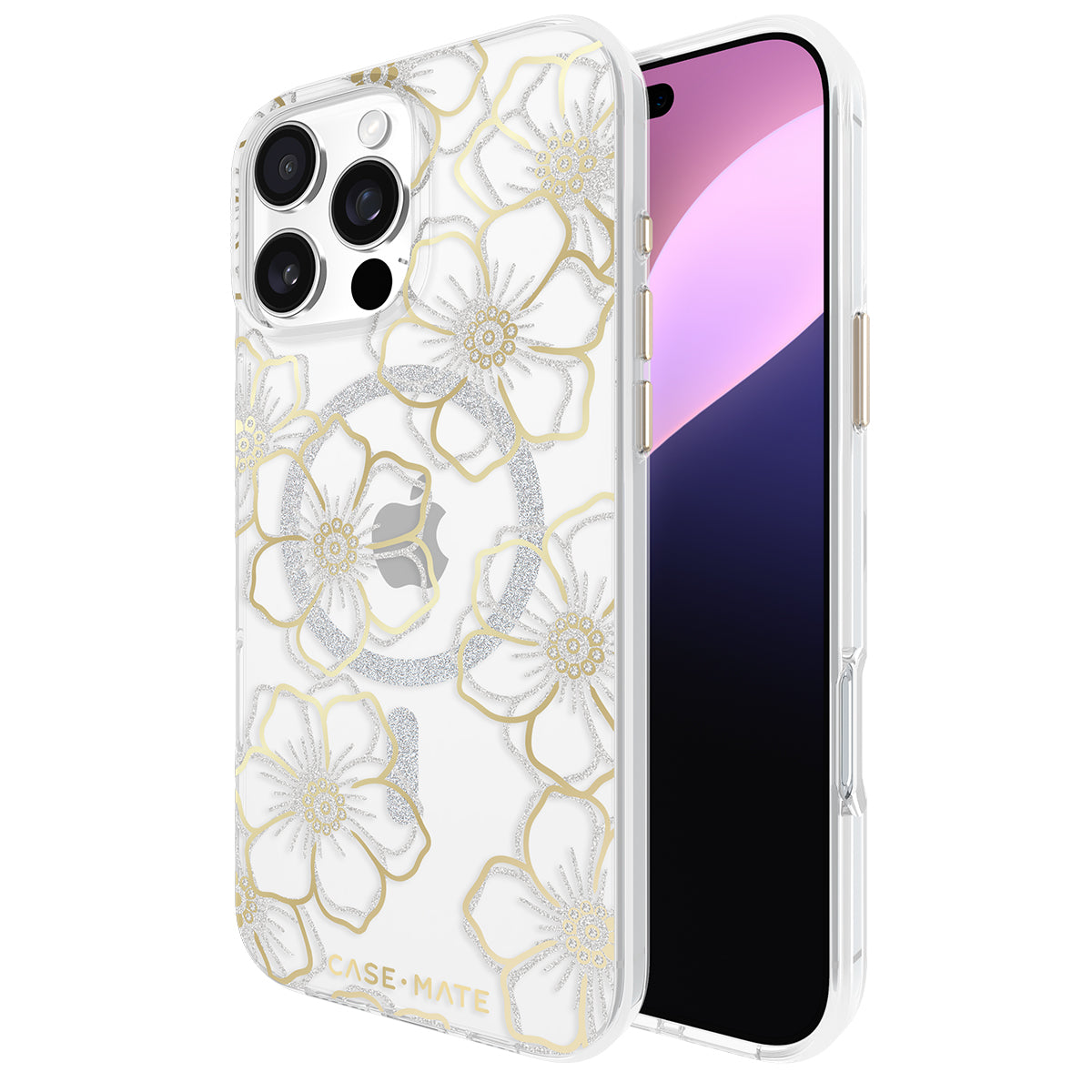 Case-Mate Floral Gems MagSafe Case - For iPhone 16 Pro Max - Gold-5