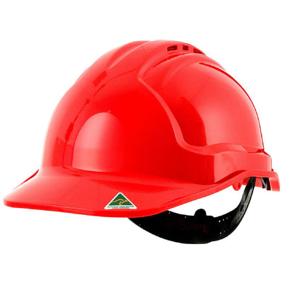 Tuffgard Vented Safety Hard Hat Red-0