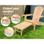 Gardeon 3PC Adirondack Outdoor Table and Chairs? Wooden Sun Lounge Beach Patio Natural-8