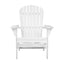 Gardeon Adirondack Outdoor Chairs Wooden Foldable Beach Chair Patio Furniture White-2