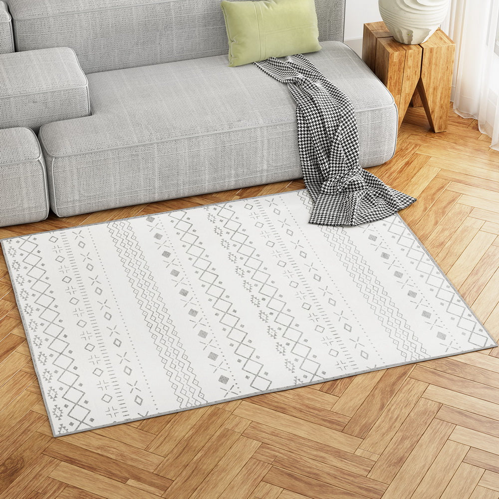 Artiss Floor Rugs 120x160cm Washable Area Mat Large Carpet Soft Short Pile Una-4