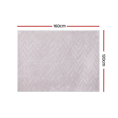 Artiss Floor Rugs 120x160cm Washable Area Mat Large Carpet Microfiber Ripple-1