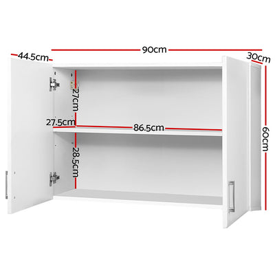 Cefito Bathroom Storage Cabinets 900mm Wall Mounted Medicine Cabinet Cupboard-1