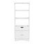 Artiss Bathroom Floor Storage Cabinet with 2 Drawers 3 Open Shelves 2 Doors White-2