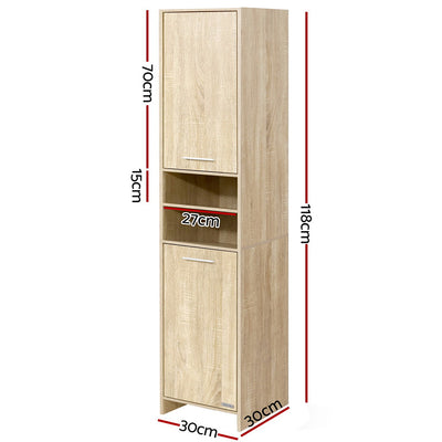 Artiss Bathroom Cabinet Storage 185cm Wooden-1