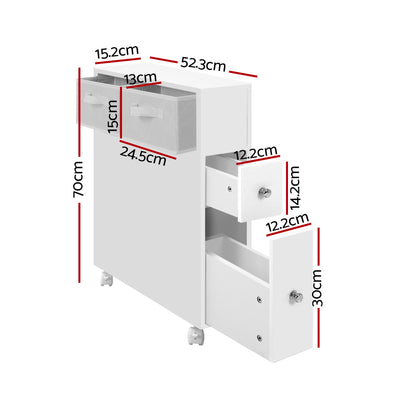 Artiss Bathroom Cabinet Storage Toilet Organiser-1