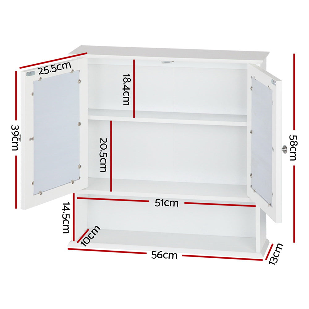 Artiss Bathroom Mirror Cabinet Storage Cupboard-1