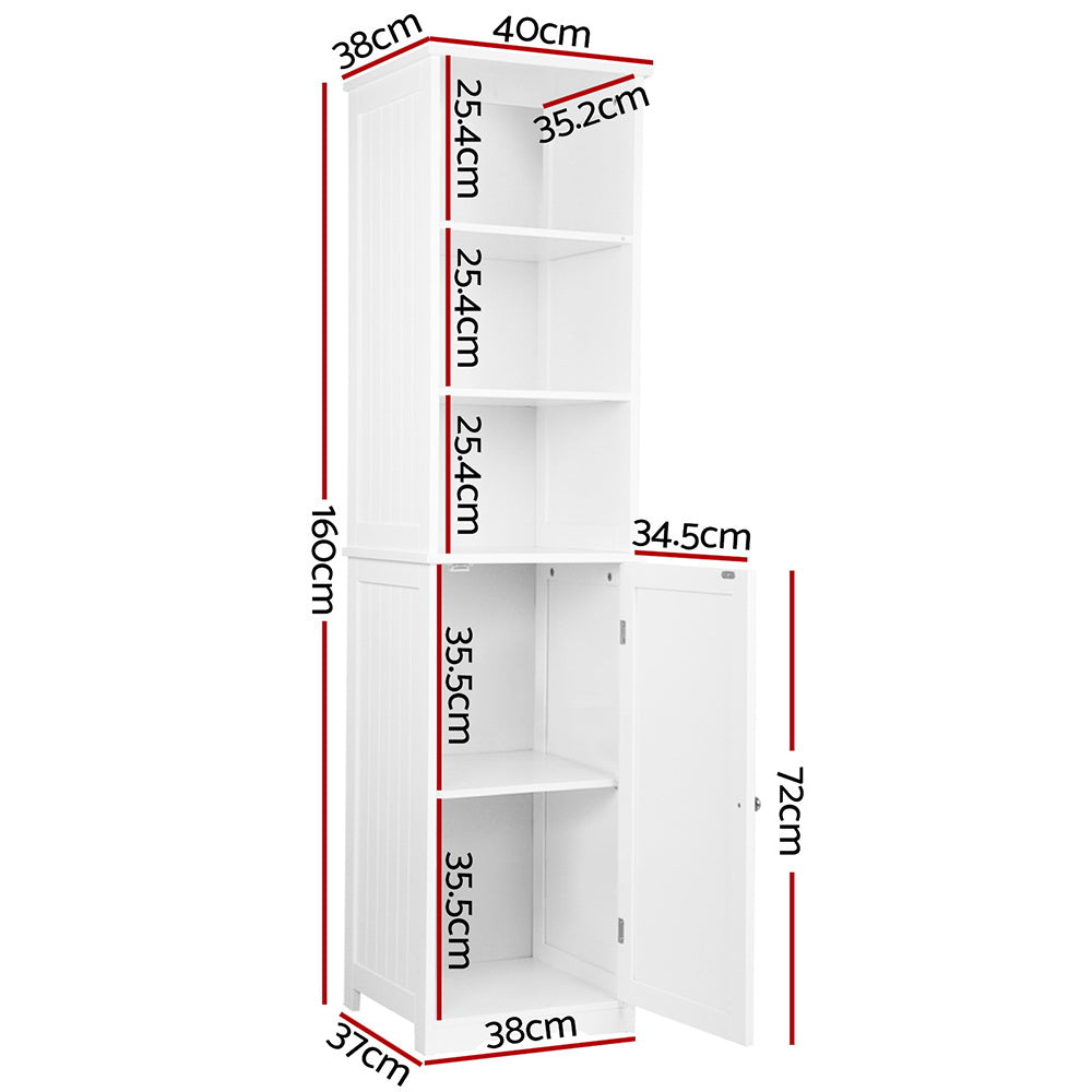 Artiss Bathroom Cabinet Storage 160cm White-1