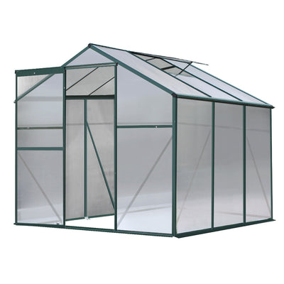 Greenfingers Greenhouse 1.9x1.9x1.83M Aluminium Polycarbonate Green House Garden Shed-0