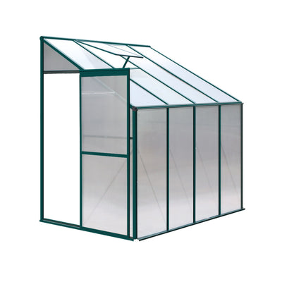 Greenfingers Greenhouse 2.52x1.27x2.13M Lean-to Aluminium Polycarbonate Green House Garden Shed-0