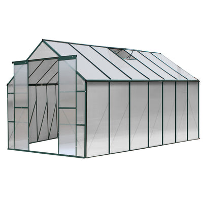 Greenfingers Greenhouse 4.43x2.44x2.15M Aluminium Polycarbonate Green House Garden Shed-0