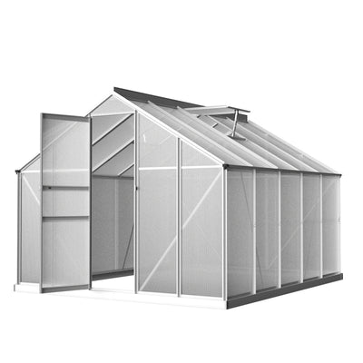 Greenfingers Greenhouse 3x2.5x1.95M Aluminium Polycarbonate Green House Garden Shed-0