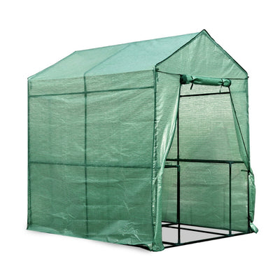 Greenfingers Greenhouse 1.2x1.9x1.9M Walk in Green House Tunnel Plant Garden Shed 4 Shelves-0