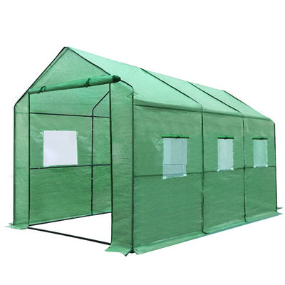 Greenfingers Greenhouse 3.5x2x2M Walk in Green House Tunnel Plant Garden Shed-0