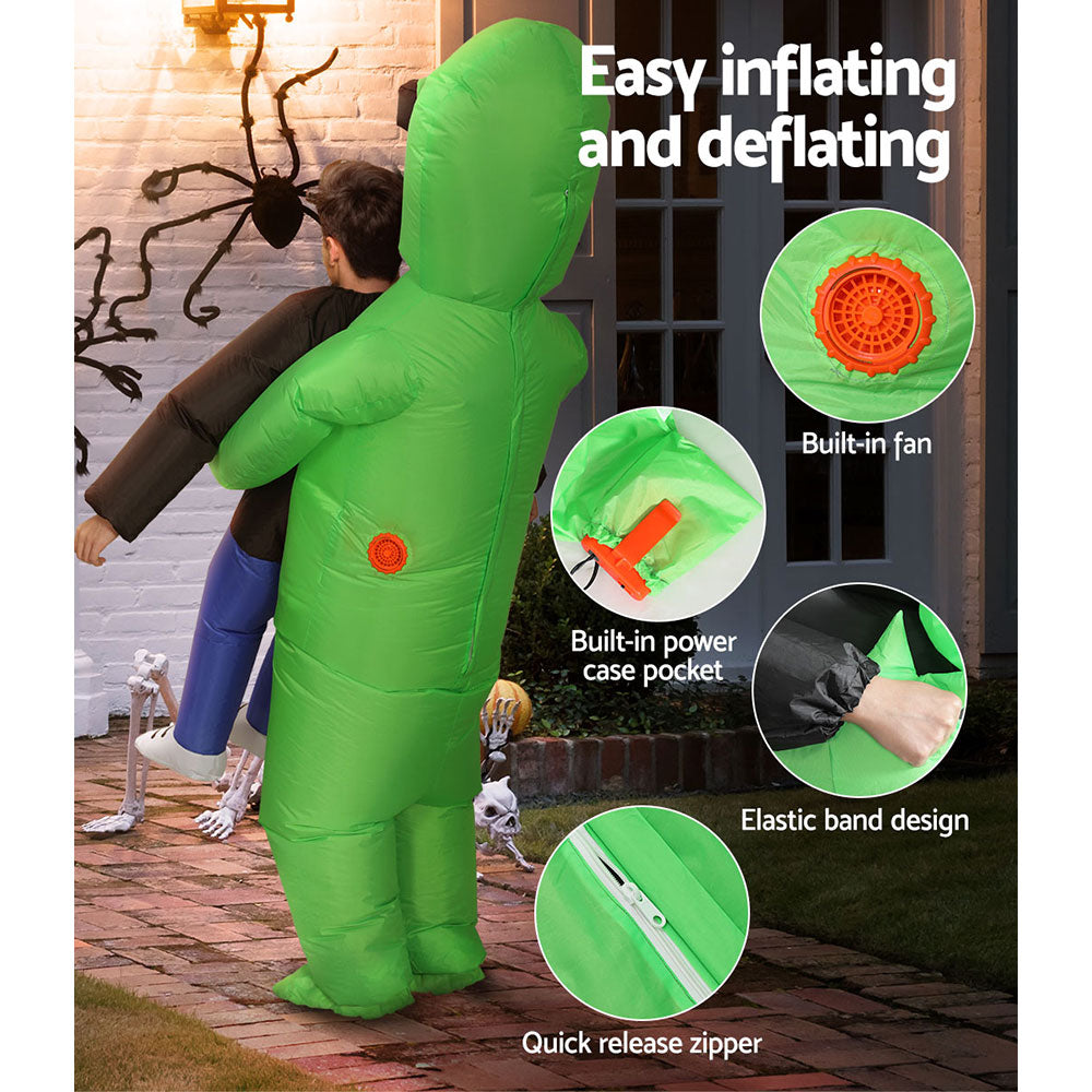 Inflatable Green Alien Costume Adult Suit Blow Up Party Fancy Dress Halloween Cosplay-6