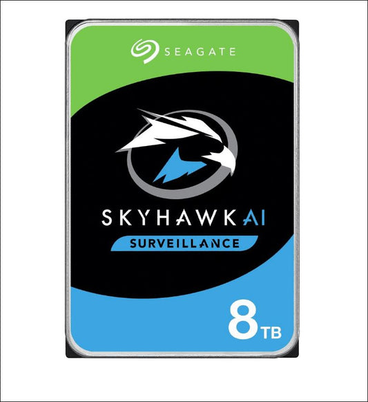 Seagate 8TB 3.5' SkyHawk Surveillance AI, SATA3 6Gb/s,16 AI streams,256MB Cache 24x7 HDD ST8000VE001,  3 Years Warranty-0