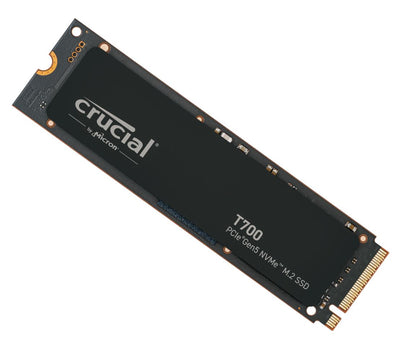 Crucial T700 4TB Gen5 NVMe SSD - 12400/11800MB/s R/W 2400TBW 1500K IOPs 1.5M hrs MTTF with DirectStorage for Intel 13th Gen & AMD Ryzen 7000-0