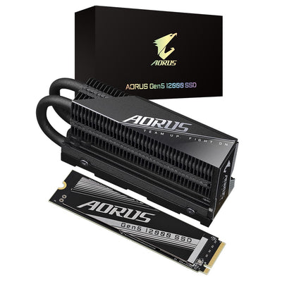 Gigabyte AORUS Gen5 12000 SSD 2TB,  PCIe 5.0 x4, NVMe 2.0, Sequential Read Speed : up to 12,400 MB/s, Sequential Write speed up to 11,800 MB/s-0