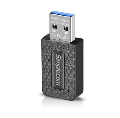 Simplecom NW608v2 WiFi 5 AC1300 Dual-Band USB 3.0 Wireless Adapter-0