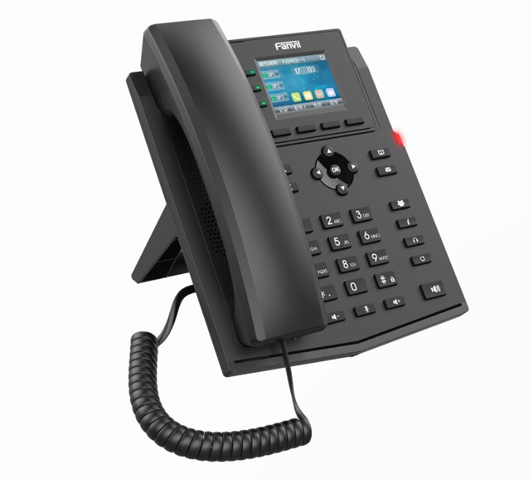 Fanvil X303-2 Wire IP Phone, 2.4-inch Color, RJ11 Interface and Supports 2-Wire Power, HD Voice, 6-Party Conferencing, 4 SIP Accounts-0