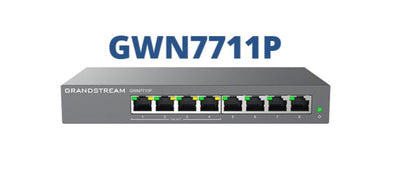 Grandstream GWN7711P Layer 2-Lite Managed Switch, 8 x GigE (4 x PoE/PoE+ or +24VDC Output Mode)-0