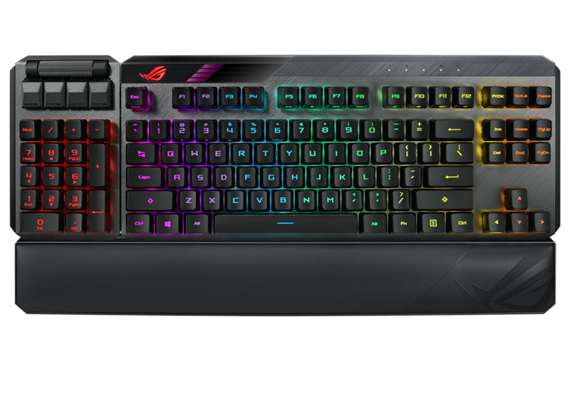 ASUS ROG CLAYMORE II Red Modular TKL 80%/100% Gaming Mechanical Keyboard, ROG RX Optical Switches, Detachable Numpad, Wired/Wireless Mode, 43 Hours-0