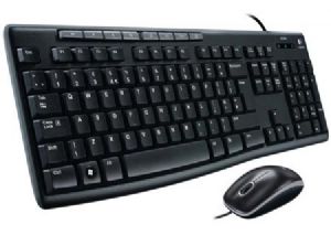 Logitech MK200 USB Media Keyboard and Mouse Combo - 1000dpi USB Full-size Keyboard, Thin profile, play/pause, volume, the Internet, e-mail-0