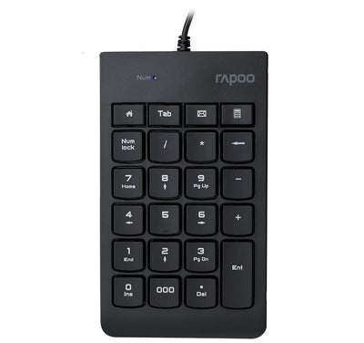 RAPOO K10 Wired Numeric NumberPad Keyboard -  Spill Resistant Design, Laser Carved Keycap, Spill-Resistant Design-0