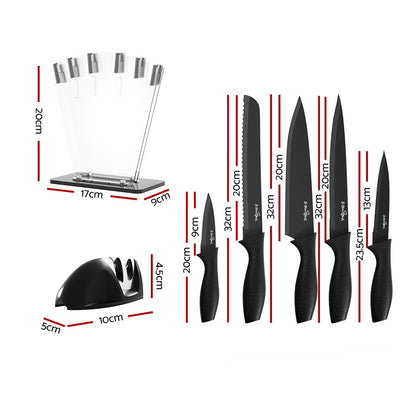 5-Star Chef 7PCS Kitchen Knife Set Stainless Steel Non-stick with Sharpener-1