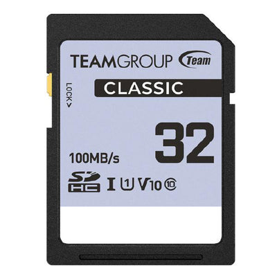 Team Group Classic SDHC UHS-1 V10 SD Memory Card 32GB, R/W (Max) 80MB/s 15MB/s-0