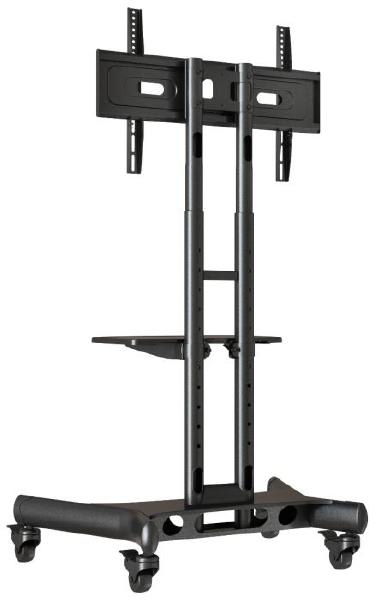 ATDEC AD-TVC-45 Height Adjustable Mobile TV Cart. Max Load 45kg. VESA up to 600x400. For Panels 32&quot; to 65&quot;. Black-0